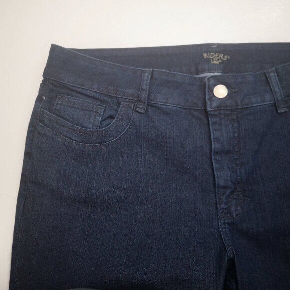 Riders by Lee Ladies Size 18P Dark Wash Tummy Control Straight Leg Blue Jeans - Picture 6 of 13